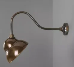 Applique murale d'extérieur, Sanford, laiton antique, IP65, L24cm, H47cm - Mullan Lighting