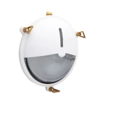 Applique murale d'extérieur, Light.o.069, en laiton, blanc, IP64, Ø20cm, P9cm - Zangra