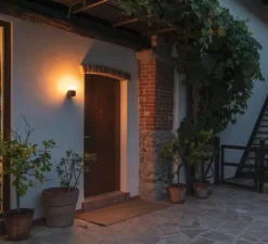 Applique murale d'extérieur, Grafit E27 Square Sensor, anthracite, IP44, L12cm, H17cm - SLV