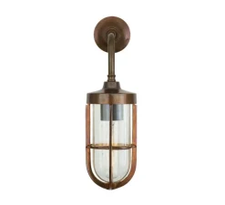 Applique murale d'extérieur, Carac, laiton antique, IP65, L11,7cm, H39cm - Mullan Lighting