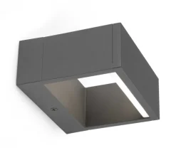 Applique murale d'extérieur, Alp, gris, 3000K, 220lm, H6cm - FARO