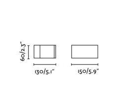 Applique murale d'extérieur, Alp, gris, 3000K, 220lm, H6cm - FARO