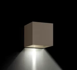 Applique murale d'extérieur, Box 1.0, bronze, IP65,LED, 2700K, 400lm, Ø10cm, H10cm - Wever&Ducré