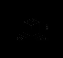 Applique murale d'extérieur, Box 1.0, bronze, IP65,LED, 2700K, 400lm, Ø10cm, H10cm - Wever&Ducré