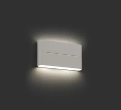 Applique murale d'extérieur, ADAY-2 LED, 3000K, 950lm, IP54, blanc, L17,5cm, H9cm - FARO