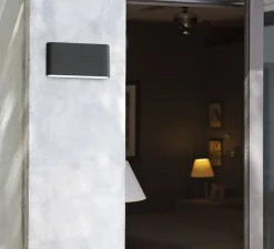 Applique murale d'extérieur, ADAY-2 LED, IP54, gris foncé, L17,5cm, H9cm - FARO