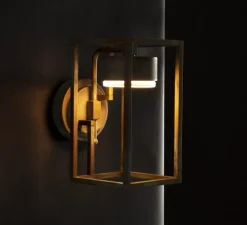 Applique murale d'extérieur, Cubic 3372, cuivre, IP65, LED, 3000K, 1600 lm, L15cm, H27cm - Moretti Luce