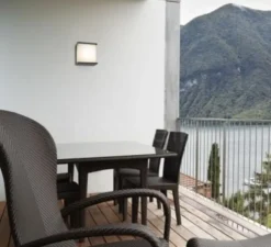 Applique murale d'extérieur, Kubick, gris foncé, IP44, L16,5cm, H16,5cm - Faro