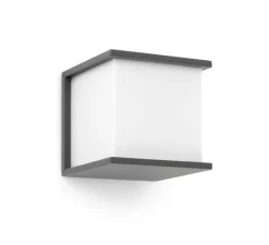Applique murale d'extérieur, Kubick, gris foncé, IP44, L16,5cm, H16,5cm - Faro