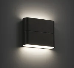 Applique murale d'extérieur, ADAY-1 LED, IP54, gris foncé, L11,3cm, H9cm - FARO