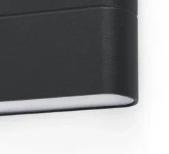 Applique murale d'extérieur, ADAY-1 LED, IP54, gris foncé, L11,3cm, H9cm - FARO
