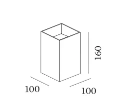 Applique murale d'extérieur, Box 3.0, noir, IP65,LED, 2700K, 400lm, Ø10cm, H16cm - Wever&Ducré