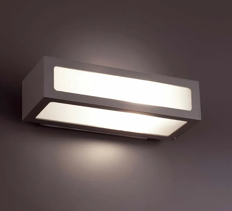 Applique murale d'extérieur, NATRON, anthracite, L28cm, P18cm - FARO