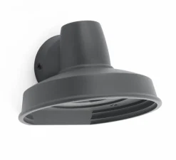 Applique murale d'extérieur, Bronx, Gris foncé, Ø14cm, H9,6cm - Faro