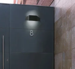 Applique murale d'extérieur, FUTURE, IP44, gris foncé, L31,5cm, H13,5cm - FARO