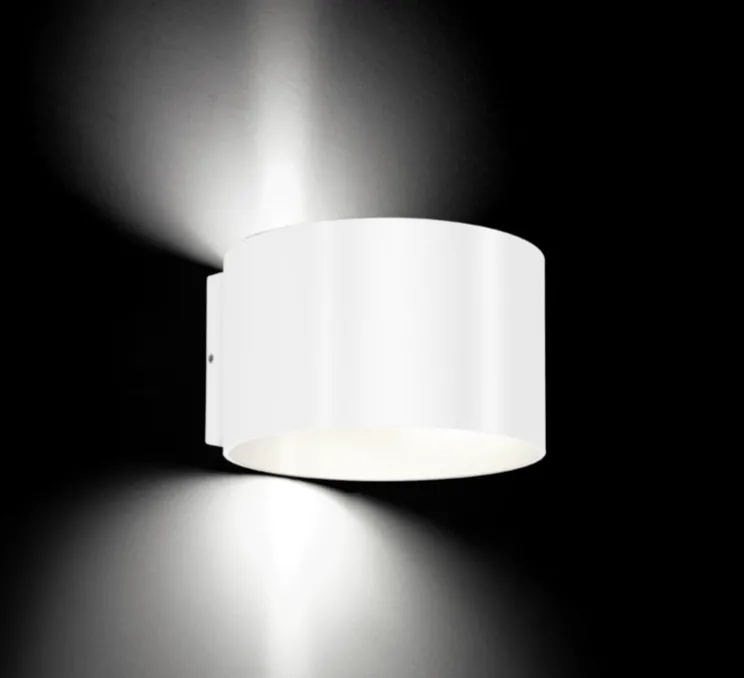 Applique murale d'extérieur, Ray 2.0, blanc, IP65,LED, 2700K, 2x 200lm, Ø15cm, H10cm - Wever & Ducré