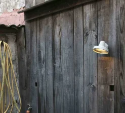 Applique murale d'extérieur, Bronx, blanc, Ø14cm, H9,6cm - Faro