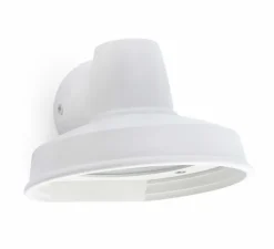 Applique murale d'extérieur, Bronx, blanc, Ø14cm, H9,6cm - Faro