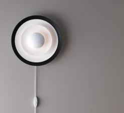 Applique murale, Diablo, Noir mat, Ø30cm, H10,5cm - Belid