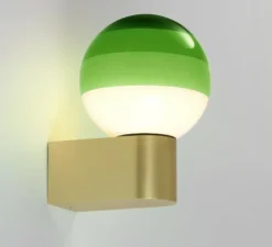 Applique murale, Dipping Light A1-13, vert, laiton, LED, 2700K, 765lm, L12,5cm, H18,5cm - Marset