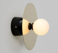 Applique murale, Disc and Sphere wall, noir et or, H7,5cm, Ø23cm - Atelier Areti