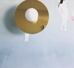 Applique murale, Disc and Sphere wall, noir et or, H7,5cm, Ø23cm - Atelier Areti