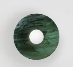 Applique murale, Disc and Sphere Glass 514, vert, Ø29cm, H18,2cm - Atelier Areti