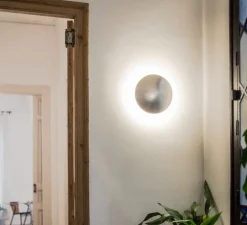 Applique murale, Disco L, nickel, L35cm, H35cm - Santa & Cole