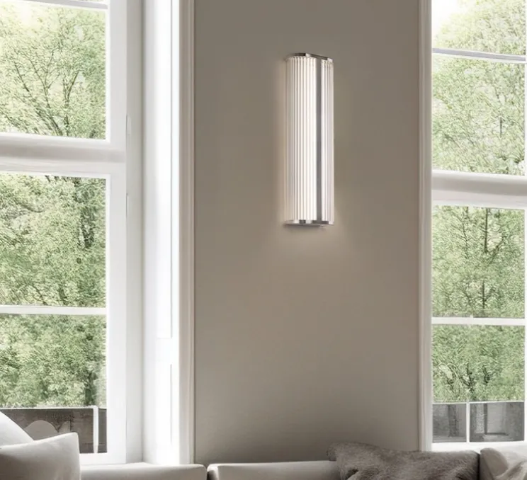 Applique murale, Diva 60, chrome, IP44, LED, 2700-3000K, 1250 lm, L16,5cm, H60cm - ACB