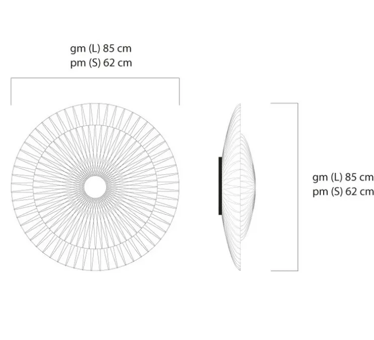 Applique murale, DIVA, blanc, 2700K, 800lm, Ø62cm - Celine-Wright