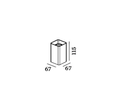 Applique murale, Docus mini 1.0, blanc, L6,7cm, H11,5cm - Wever&Ducré