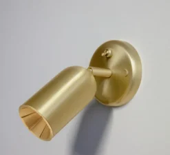 Applique murale, Doma, laiton brossé, Ø7cm, H19cm - Bert Frank