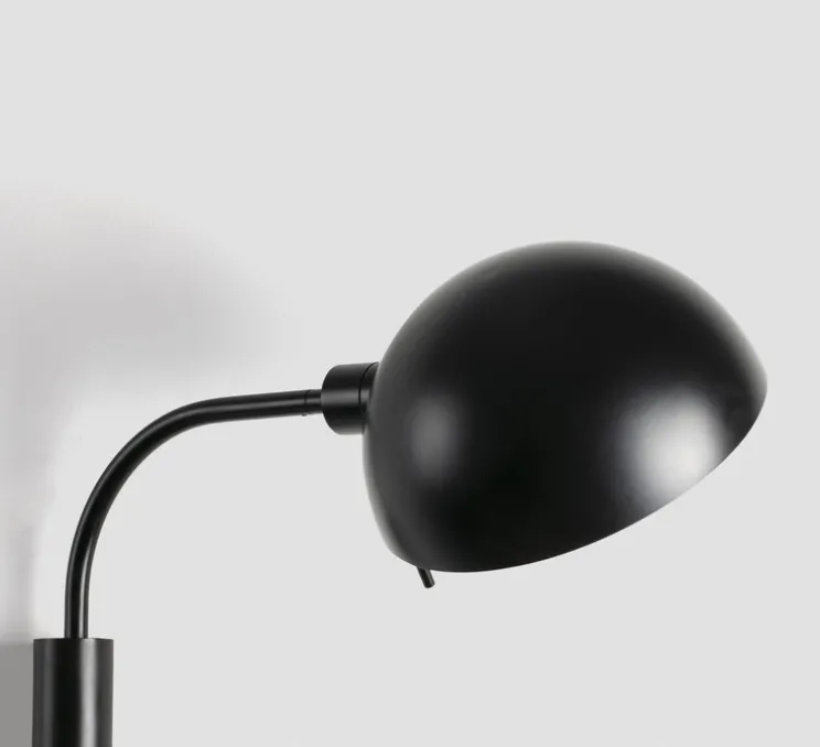 Applique murale, Dominica S, noir, L25cm, H32,9cm - Faro