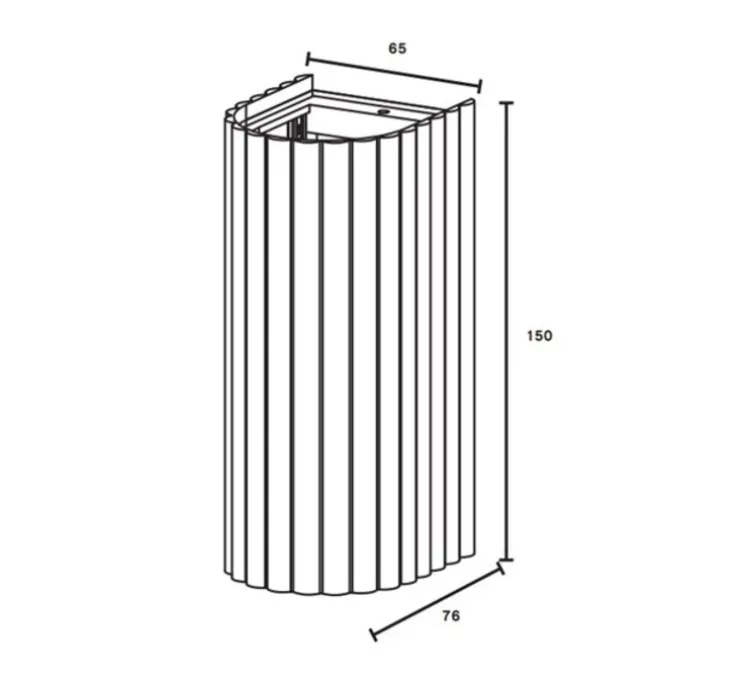 Applique murale, Donna, blanc lin, L6,5cm, H15cm - Pholc