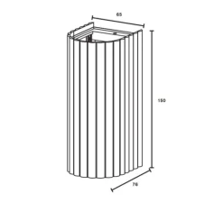 Applique murale, Donna, encre noire, L6,5cm, H15cm - Pholc