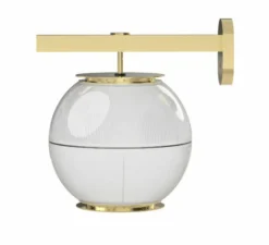 Applique murale, Doppio Vetro, Laiton, transparent, L24cm, H34cm - Tato Italia