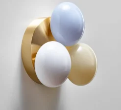 Applique murale, Dot 3x, Oyster, beige clair et blanc, L19cm, H20,5cm - SkLO Studio