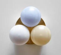 Applique murale, Dot 3x, Oyster, beige clair et blanc, L19cm, H20,5cm - SkLO Studio