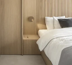 Applique murale, Dots 4660, chêne blanc, LED, 2700K, 500lm, Ø17,5cm, H5,2cm - Vibia