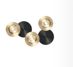 Applique murale, DOTS, triple laiton, graphite meteore, L60cm, H40cm - Manufacture