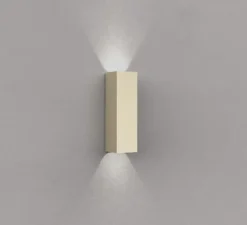 Applique murale, Double, champagne , LED, 2700K, 340 lm, L5cm, H17cm - ONOK