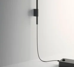 Applique murale déportée , Tempo 5758, graphite, LED, 2700K, 300lm, L116,5cm, H80cm - Vibia