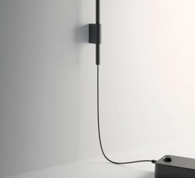 Applique murale déportée , Tempo 5758, graphite, LED, 2700K, 300lm, L116,5cm, H80cm - Vibia