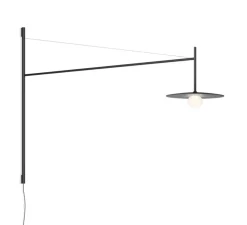 Applique murale déportée et encastrable, Tempo 5757, graphite, LED, 2700K, 300lm, L122,5cm, H80cm - Vibia
