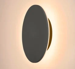 Applique murale, D-Ring M, noir, IP65, LED, dim, 2700-3000K, 1260-1360 lm, Ø25cm, H25cm - SLV