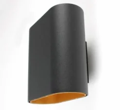 Applique murale, Duell, noir et or, LED, 2700K, 900lm, L15,2cm, H16cm - Modular