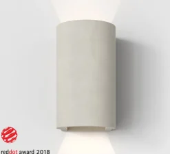 Applique murale, Dunbar 160 Led, béton mat, IP65, LED, 3000k, 97 lm, L9,4cm, H16cm - Astro