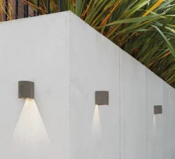 Applique murale, Dunbar 120 Led, béton mat, IP65, LED, 3000k, 60 lm, L9,4cm, H12cm - Astro