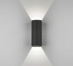 Applique murale, Dunbar 255, noir texturé, IP65, LED, 3000K, 302lm, L10,4cm, H25,5cm - Astro