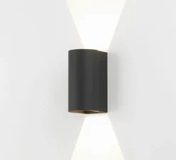 Applique murale, Dunbar 160, noir texturé, IP65, LED, 3000K, 134lm, L8cm, H16cm - Astro